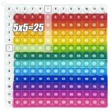 1-12乘法游戏练习指尖玩具，快速按压泡泡数学学习乘法表练习泡泡板，硅胶益智玩具，帮助孩子提高数学技能 - 彩色 - 查看 2