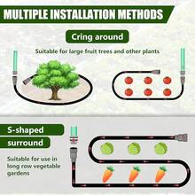 Flat Soaker Hose 100ft, Garden Hose With Heavy Duty Double Layer Design, Drip Irrigation Hose Saves 80% Water, Leak Proof Sprinkler Hose For Garden, Lawn, Vegetable Plot (50ft X 2) - 100FT - View 6