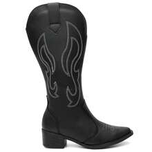 Women's Western Embroidered High-Top Country Boot Launch Rodeio 2025 - màu đen - Xem 3