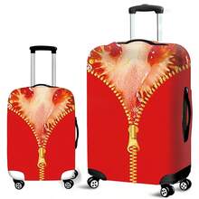 彩色糖果豆图案行李箱盖，万向轮行李箱盖防尘保护套行李箱，底部拉链和带扣双重密封，使行李箱更贴合，亮色水果拉链图案行李箱盖保护套防尘套，行李箱防尘套旅行配件，用于返校用品，返校旅行配件袋，用于学校的学校配件学校用品