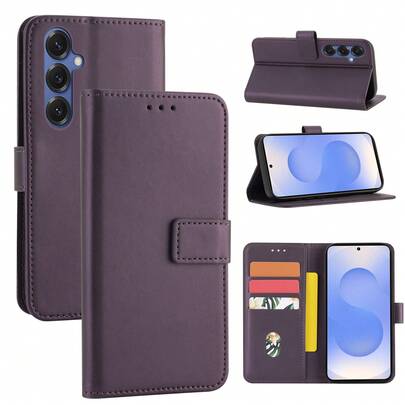 Skórzane etui na telefon z przegródkami na karty, kompatybilne z Apple 17 Pro Max / Galaxy A56, minimalistyczne i modne