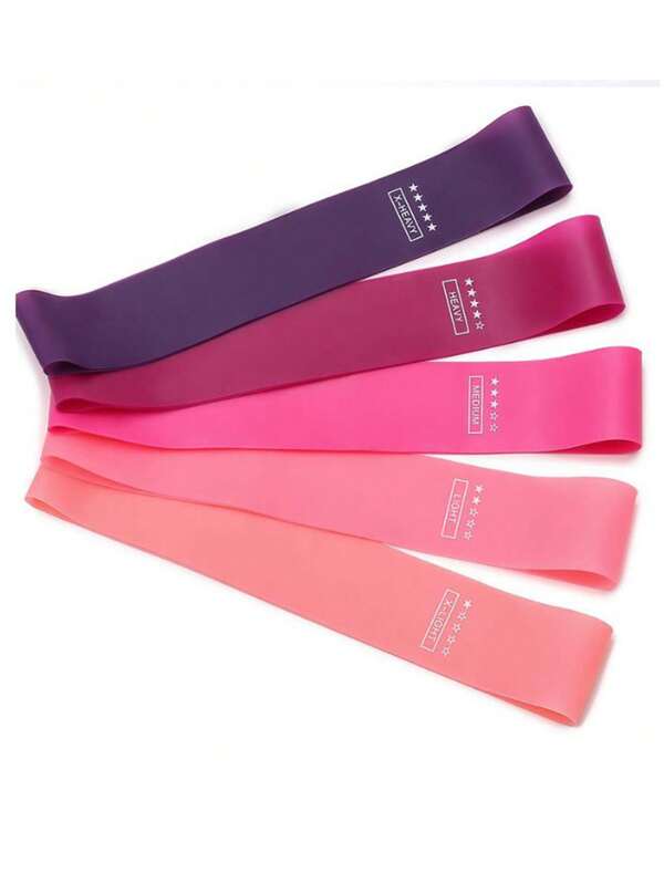 1pc Tpe Latex Resistance Band For Fitness Strength Training O-Ring Type Yoga Elastic Band Gradient Color