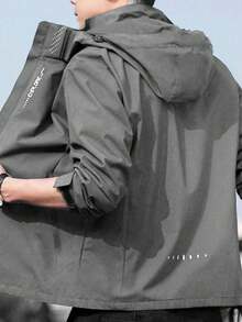 Outdoor Assault Jacket For Men, Hooded Windproof, Waterproof, Stain Resistant Mountaineering Jacket With Detachable Hood - Dark Grey - View 3