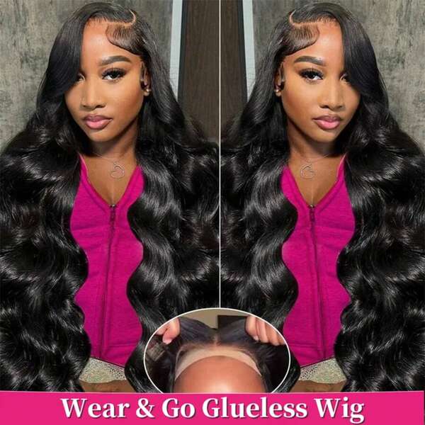 GABRIELLE Body Wave 6x4 Glueless Wig Human Hair 32 34 Inch Transparent Lace Closure Wigs For Women 180 Density Ready To Wear Body Wave Wigs Human Hair