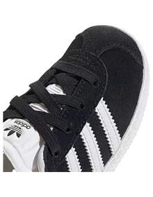 Tenis Adidas Gazelle para Niños con Cordones Elásticos – Estilo Clásico y Comodidad Fácil - Negro - Ver 8