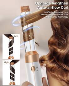 UKLISS 7-In-1 Hair Dryer And Styler With Diffuser/Negative Ions/220V EU Plug - Curly And Straight Hair, School Supplies, Hair, Suitable For Beginners, Hair Accessories, Halloween Gift, 4-Day Delivery - 查看 4