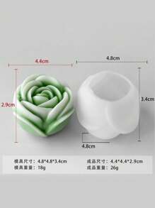 Valentine's Day Floral Candle Silicone Mold DIY Drip Decoration Available In 1pc/3pcs - Suitable For Home Decoration, Fireplace, Living Room, Center Decoration, Office, Valentine's Day Gift, Candle Set, Aromatherapy Candle, Friend Gift, Women's Gift