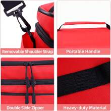 Bolsa Grande de Primeiros Socorros com Alça de Ombro, Caixa de Armazenamento de Suprimentos Médicos, Bolsa Organizadora de Emergência para Viagens, Adequada para Carro, Casa, Escritório, Ambiente Externo, Camping, Trilha