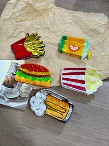 1pc French Fry, Burger & Orange Juice Shaped Hair Claw Clip, New Design, Suitable For Bun Decoration, Holiday Gift Summer Hair Clips Hair Jaw Clip Hair Clamps Hair Clutch Hair Catcher Clip Fall Winter Hair Accessories For Women For Vacation Outfits Woman - Multicolor - View 10