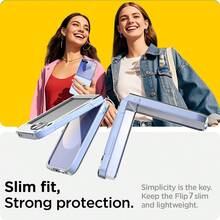 Case For Samsung Galaxy Z Flip 6/7 5G Phone Case Shockproof Black Slim Back Protective Cover Clear Case With Strap - Clear - View 6