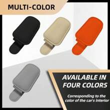 Sunglass Holder For Car Visor Sunglasses Clip Magnetic Leather Glasses Eyeglass Holder Truck Interior Car Accessories Black 1 Pack - 如圖 - 查看 5