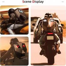 Gelrova LED Backpack With Light Up Moving Eyes,Cool Motorcycle Backpack Hard Shell Laptop Backpack, Knight Serise 19in (Large) - Multicolor - View 7