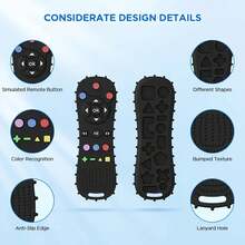 2 piezas de juguete de dentición para bebé con forma de control remoto de TV, de silicona, para 6-12 meses - Multicolor - Ver 6