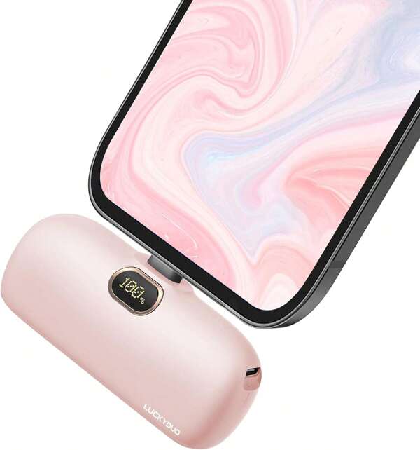 Compatible With I-Phone14/13/12/11, Portable Charger Compatible With Iphone, 5000mAh Mini Power Bank Fast Charging, Small Compact Battery Pack With LED Display Compatible With I-Phone 14/14 Pro Max/13/13 Pro Max/12/12 Pro/11/X/8/7 Suitable For Summer Holiday Outdoor Travel/Camping And Emergency Backup Mobile Power Supply Gifts For Family, Friends, Birthday Power Display
