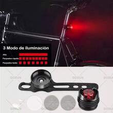 Juego de luces delanteras y traseras para bicicletas impermeables, con luces delanteras recargables - Negro - Ver 7