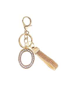 1 buc breloc auriu avansat cu strasuri strălucitoare cu alfabet, pandantiv cu frânghie - pandantiv cu cristale norocoase, pandantiv din aliaj strălucitor pentru genți și rucsacuri - cadoul perfect pentru zile de naștere și ocazii speciale, breloc inel pentru geantă și rucsac, pandantiv auto agățat, cadou pentru femei și fete, accesorii pentru portofel și geantă, inițiala alfabetului A-Z, înapoi la școală, cadouri pentru profesori, potrivit pentru cel mai bun cadou pentru profesori.