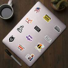 100张安全贴纸，适用于安全帽、警示帽、卡通图案、字母、涂鸦等。美观耐用，防水乙烯基材质，可用于笔记本电脑、手机、汽车、滑板、水瓶、剪贴簿、电脑、日记本等。 - C - 查看 5