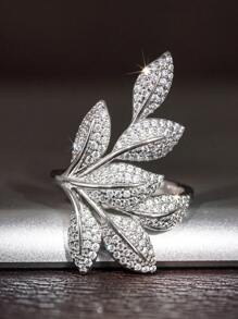1 pieza Anillo glamoroso con circonita cúbica para mujer para boda, compromiso, aniversario, fiesta, joyería, regalo del Día de San Valentín