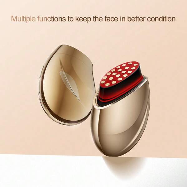 Professional-Grade Red Light Collagen Blaster - Microcurrent EMS Face Slimming Device, Anti-Aging, Wrinkle Reduction, Lifting, 2000mAh Long-Lasting Portable