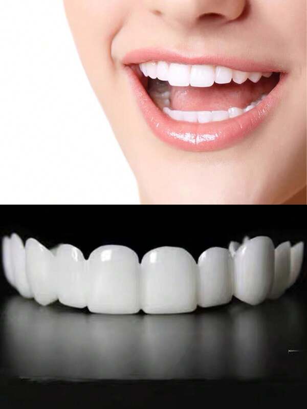1 pièce Facette dentaire souriante, facettes dentaires cosmétiques instantanées pour les dents supérieures et inférieures, polyvalentes pour le port quotidien et la décoration de vacances