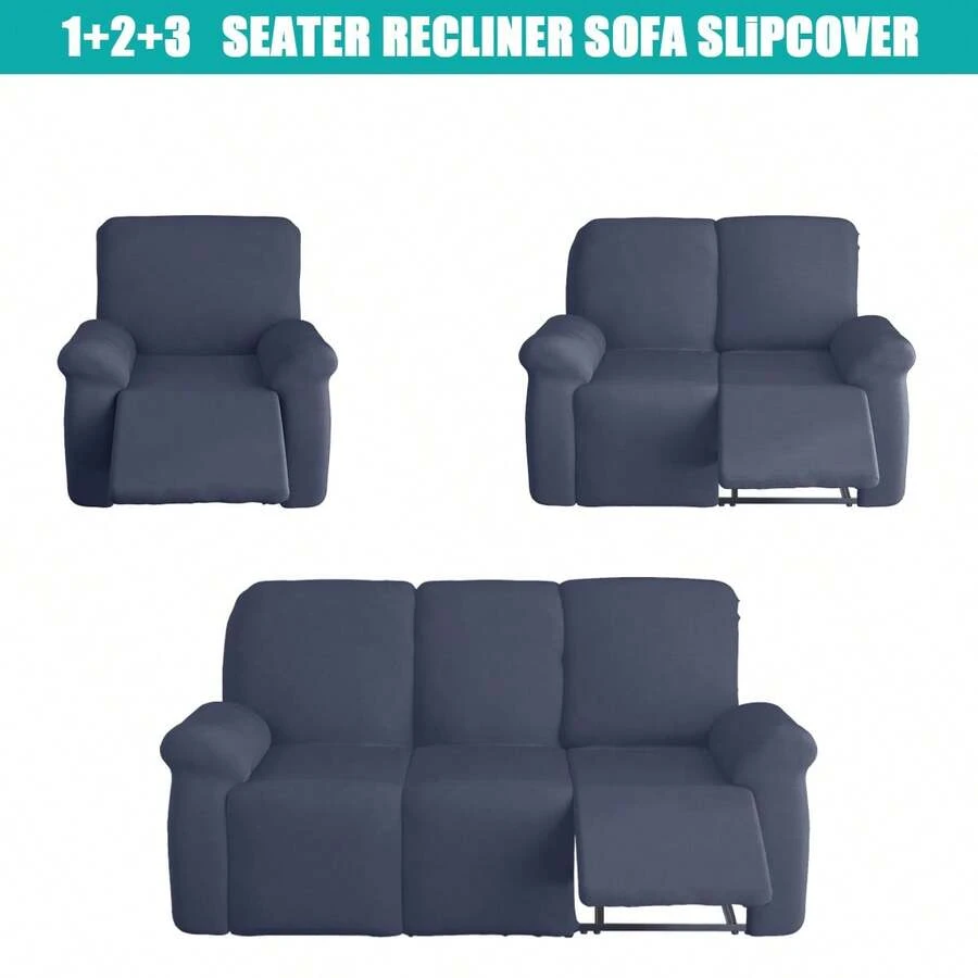 1-Seater + 2-Seater + 3-Seater Elastic Milk Silk Massage Sofa Set, Modern Minimalist Home Decor For Bedroom, Living Room, Dining Room, Pet Friendly