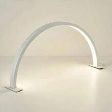 1 pezzo Lampada per unghie a semi-cerchio a LED, alimentata tramite USB, in lega di alluminio, 3 modalità di colore + regolazione continua della luminosità, adatta per arte di unghie, estensione ciglie, tatuaggi e altri trattamenti, montaggio da tavolo