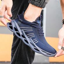 Plus Size Men's Casual Sports Shoes, Breathable Mesh Shoes, Outdoor Running Shoes, Lightweight Non-Slip Durable Running Shoes For Men, Red Neon Green Yellow Black White Dark Gray Shoes, Wide Fit Suitable For Men And Women