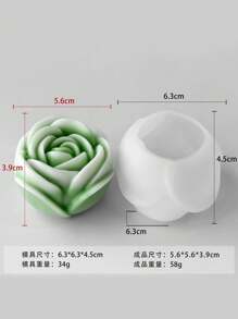 Valentine's Day Floral Candle Silicone Mold DIY Drip Decoration Available In 1pc/3pcs - Suitable For Home Decoration, Fireplace, Living Room, Center Decoration, Office, Valentine's Day Gift, Candle Set, Aromatherapy Candle, Friend Gift, Women's Gift