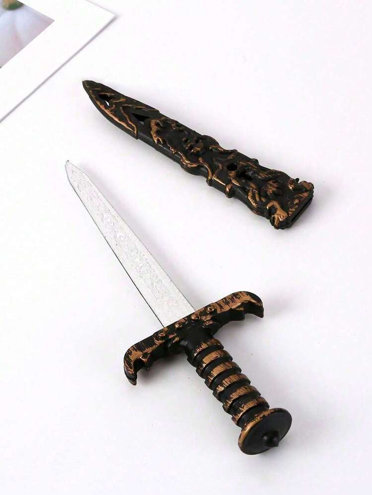 1pc Vintage Medieval Roman Style Waist Sword, Suitable For Cosplaying As A Knight Or Swordsman. This Sword Accessory Is Durable And Fashionable, Suitable For Festivals, Parties, Balls, And Even Daily Wear, Such As Halloween. - Multicolor - View 5