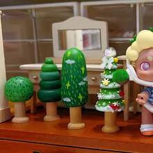 Kit creativ din lemn DIY pentru artizanat, 3 buc/10 buc - decorațiuni din lemn pentru ciuperci și copaci, lemn natural deschis, potrivit pentru decor de sărbători și proiecte de artizanat, mini pictură neterminată - Multicolor - Vizualizare 3