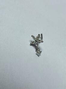 Flower Nose Stud L Shaped 20G Dangling Nose Rings Nose Piercing Jewelry Nose Screw Nostril Piercing Ring With CZ Gold Nose Bone Dangle Nose Ring For Women - L Shaped Pin - View 6