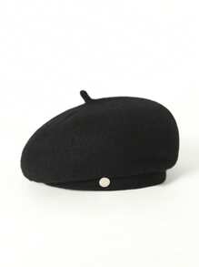 1pc Unisex Flat-Brimmed Jazz Hat, Printed With Celestial Elements, Suitable For Halloween And All Seasons, Autumn/Winter