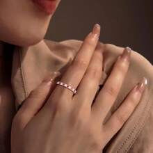 Birthstone Rings Eternity Band 925 Sterling Silver/Yellow Gold Created Gemstone Stackable Wedding Band Half Eternity Rings For Women Size 6 To 102025 - 01. 一月 / 創建石榴石 - 查看 7