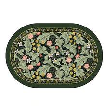 1/3pcs Set Dekorasi Rumah Motif Daun Vintage, Keset Anti Selip Penyerap Air untuk Kamar Mandi, Keset Mandi Motif Vintage dari Gel Silika, Keset Kaki Penyerap Air Bentuk U untuk Toilet & Wastafel, Ketebalan 2,5mm untuk Dekorasi Lorong, Kamar Mandi, Dapur, dan Karpet Dapur - Hijau Retro - View 14
