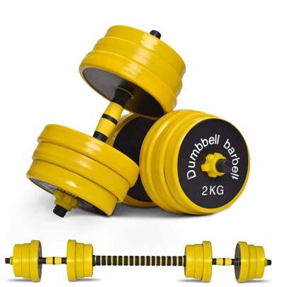 2-In-1 Adjustable Dumbbell Set, 44 Lb Dumbbell Weights Used As Dumbbell And Barbell Set With Pe Coating And Comfortable Handle For Home Gym