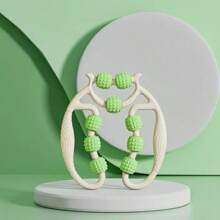 3pcs/Set EVA Foam Roller And Handheld Massage Ball - Muscle Relaxation Yoga Set, Hollow Design, Fitness Roller Kit, Foam Roller Yoga Column, Fitness Roller, Yoga Roller, Massage Equipment, Fitness Massage Roller, Hollow EVA Spike Massage Roller, Foam Roller For Fitness, Yoga Fascia Massager, Weight Loss Equipment