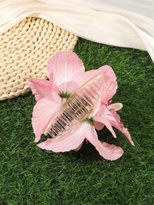 1pc Dual-Tone Orchid Flower Hair Clip, Artificial Flower Hair Accessory, Elegant For Updo Hairstyles, Weddings And Formal Events Summer Outfits Beach Claw Clips Vacay Hair Clips Beach Hair Claws - Multicolor - View 3