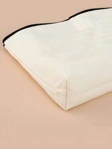 25件/套 10件-1件 DIY空白布袋、旅行洗漱包、画袋、帆布化妆包、绘画包、儿童包、工作、学校、旅行铅笔盒、实用 - 米色 - 查看 7