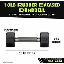 Rubber Coated Dumbbells No Roll Design EasyGrip Steel Knurled Handle Weights Dumbbells Set For Strength Training Ideal Weights Set For Home Gym 1060 LBS SOLD INDIVIDUALLY - Green Octo+15 LB - View 4