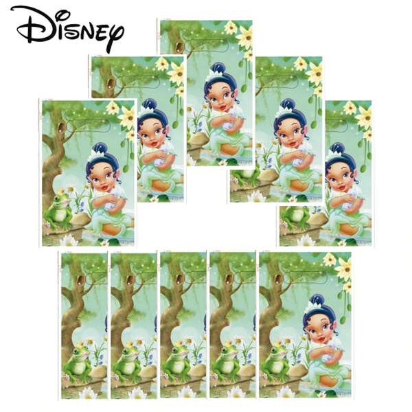 Disney 10/30/50pcs Princess Tiana Themed Party Favor Bags, Gift Bags For Party Decorations, Birthday Party, Holiday Party, Self-Handled For Gift Packaging