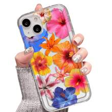 Stylish Full Screen Colorful Flower Protective Mobile Phone Case For Iphone16 15 14 13 12 11 XS XR X 7 8 12/13 Mini Plus Pro Max SE Birthday/Valentine's Day/Gift For Boyfriend/Girlfriend,Suitable For IPhone 17 Air - 無色 - 查看 4