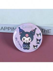 Sanrio 6pcs Sanrio Metallic Enamel Pins Set - For My Melody, For Kuromi, And Friends