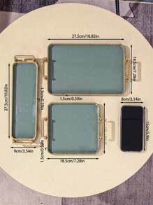 1 Pc Modern Handle Design PS Kitchen Serving Tray