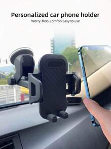1pc Rotatable Suction Cup Car Phone Holder, Windshield/Dashboard Mount For IPhone/Android, Washable & Reusable