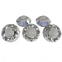 4pcs Crystal Diamond Knob Pulls - Polished Metal Finish, Arched Style, Crystal Material, Suitable For Wardrobe And Cabinet Doors - Transparent White - View 1