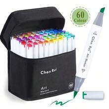 48/60/80/100/120/168 Colors, 1 Dual-Tips Alcohol Markers Set, Chen Rui Marker, Brush & Chisel Permanent Marker Pens With Base, Art Supplies Kit For Bobbie Good Teddy Bear Coloring Book, Gifts For Teens Girls , Boys And Artists, Perfect For Back To School - View 10