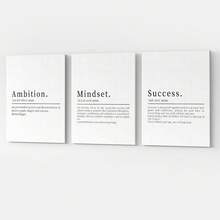 GUBIYU Black Hustle Grind Execution Wall Art Set Of 3 Framed Canvas Office Inspirational Motiviational Wall Decor Art Positive Quotes Posters Living Room Pictures Walls Decor Mens Guys 12x16 - A012 黑白 - 查看 1