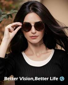 Gafas de sol cuadradas de ojo de gato polarizadas y modernas para mujeres, montura pequeña con lentes de protección UV400 - Borgoñón/Marrón - Ver 4