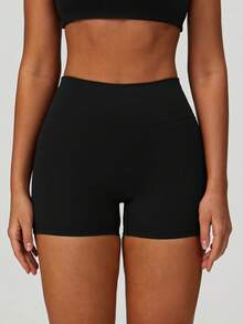 MASKERT Quần short thể thao nữ, quần short yoga, quần short chạy bộ, quần tập thể dục ngoài trời, quần thường ngày, quần short thể thao co giãn cao, thoải mái và thân thiện với da, thích hợp mặc ở nhà, màu đen mùa hè. - màu đen - Xem 2