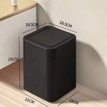 A Lidded Trash Can With An Inner Bucket, Large-Capacity Deodorizing Sealed Garbage Bin For Kitchen, Living Room, And Bathroom Use, Powder Coating Surface Treatment, Suitable For Indoor Use Only, Bathroom Waste Basket, Elegant Waste Container,Garbage Bin, Household Swing Lid Toilet, Living Room, Office, Highly Attractive Paper Basket, Bathroom, Kitchen, Garbage Bin